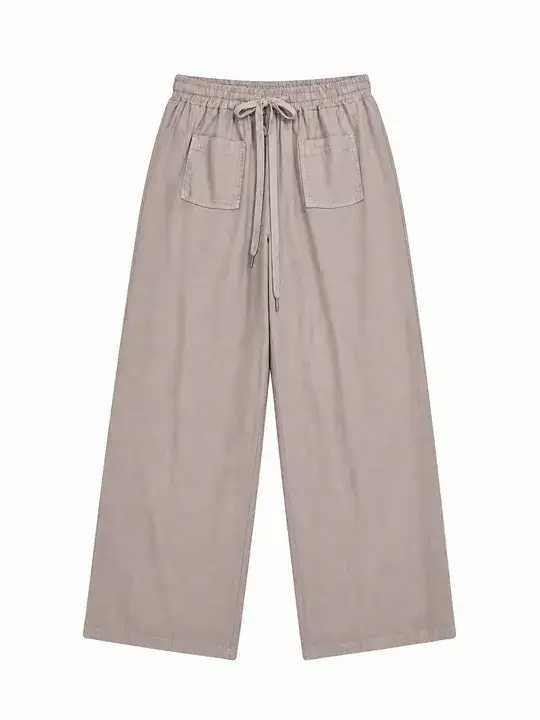 Pantaloni lunghi con coulisse e orlo elasticizzato