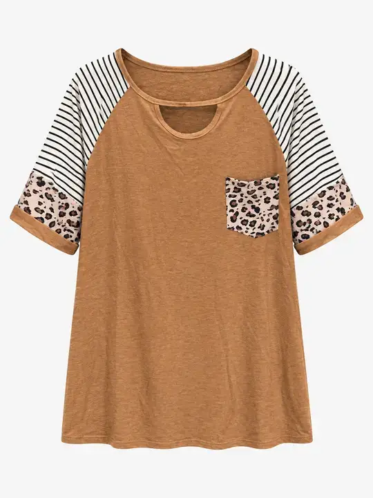 T-shirt a maniche corte con inserti