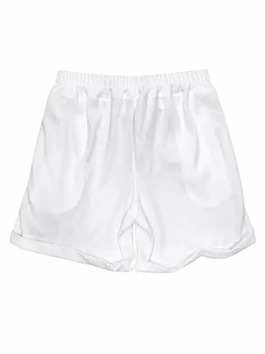 Pantaloncini bianchi a vita elasticizzata