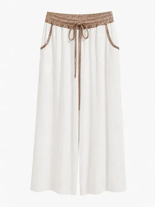 Pantaloni larghi bianchi