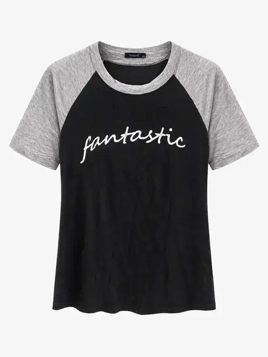 T-shirt a maniche corte con collo rotondo e stampa